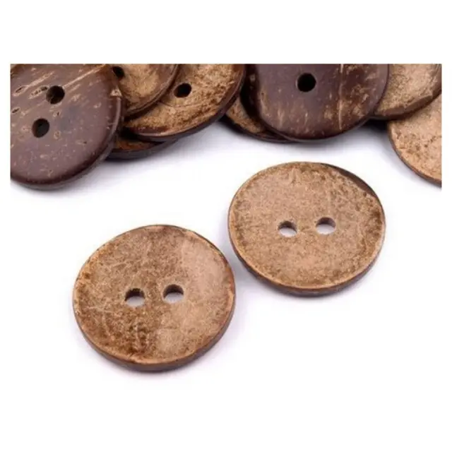 Σετ κουμπιά coconut, 38 mm, vintage, 5 τεμ.