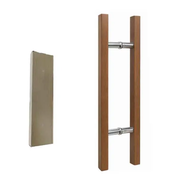 Λαβή Πόρτας Αλουμινίου με Σχέδιο Ξύλου 59.4cm – Aluminum Door Handle Wood Effect 022063