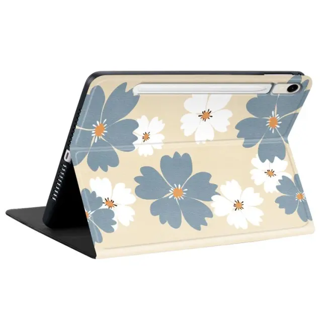 Flip Cover Θήκη για Galaxy Tab S10 Lite/S10 FE/S9-Beige Daisy OEM 2