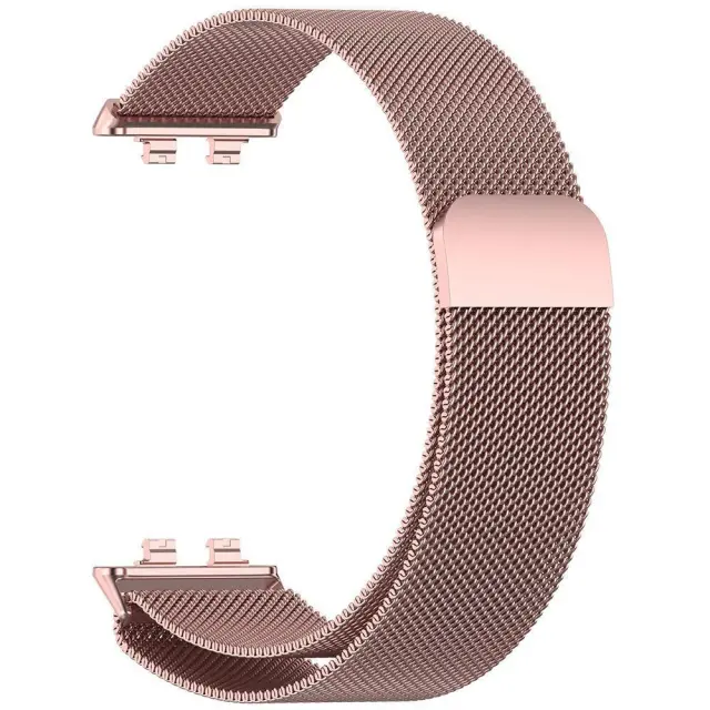 Techsuit® Milanese Λουράκι για Huawei Band 11/Band 11 Pro-Pink 2