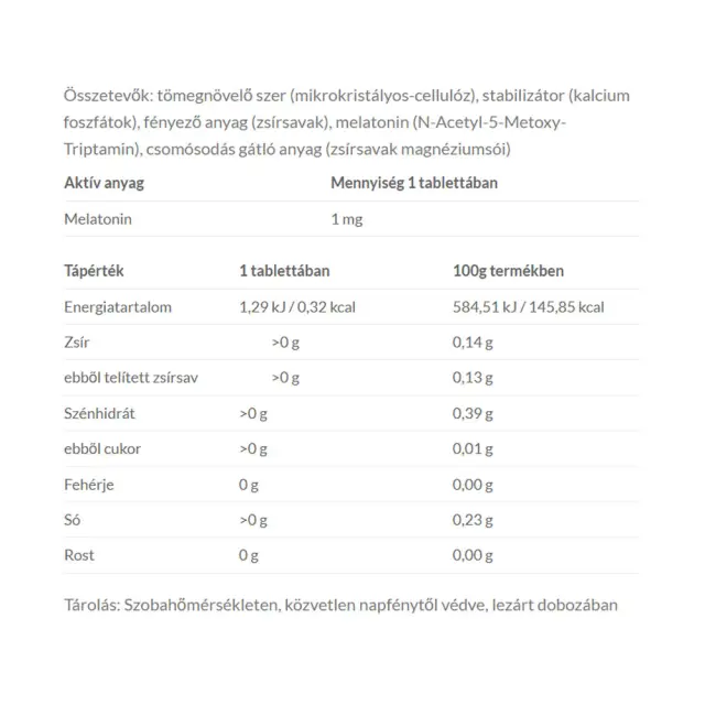JutaVit Melatonin 1 mg 2
