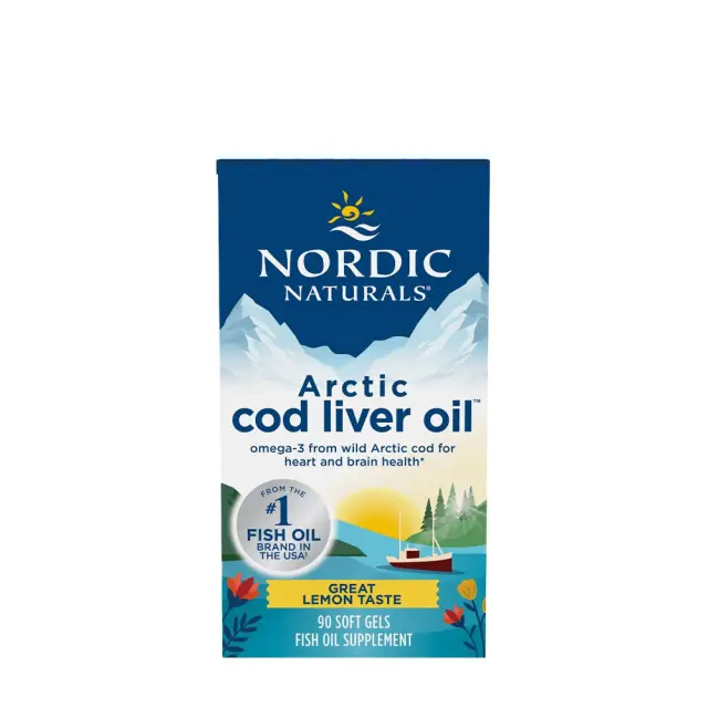 Nordic Naturals Arctic Cod Liver Oil lemon, 90-softgels