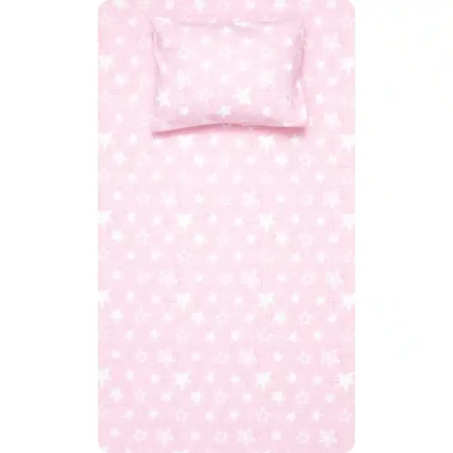 Σεντόνι Φανελένιο Σετ Twinkle Ροζ 160 x 240 cm + 50 x 70 cm Ροζ 160 x 240 cm + 50 x 70 cm