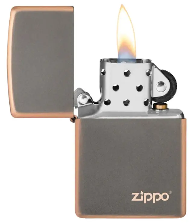 ZIPPO Αναπτήρας - 49839ZL Rustic Bronze με Λογότυπο Zippo 3