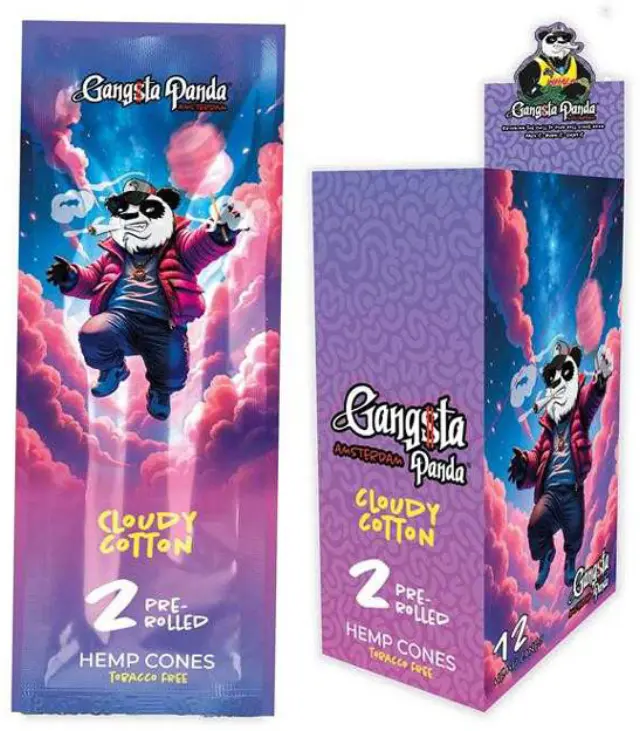 Gangsta Panda Blunt Wraps Πουρόφυλλα - Cotton Candy 2φ.