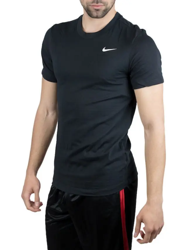 Nike Ανδρικό Αθλητικό T-shirt Κοντομάνικο Dri-Fit Μαύρο AR6029-010 - XL 2