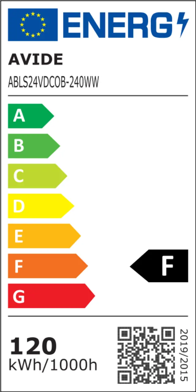 Avide Ταινία LED D-COB 24V 12W 3000K WW IP44 10m 15.001.1801 2