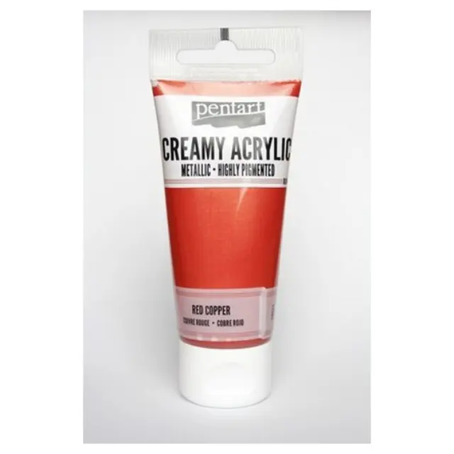 Χρώμα ακρυλικό Creamy 60ml Pentart - Metallic Red Copper