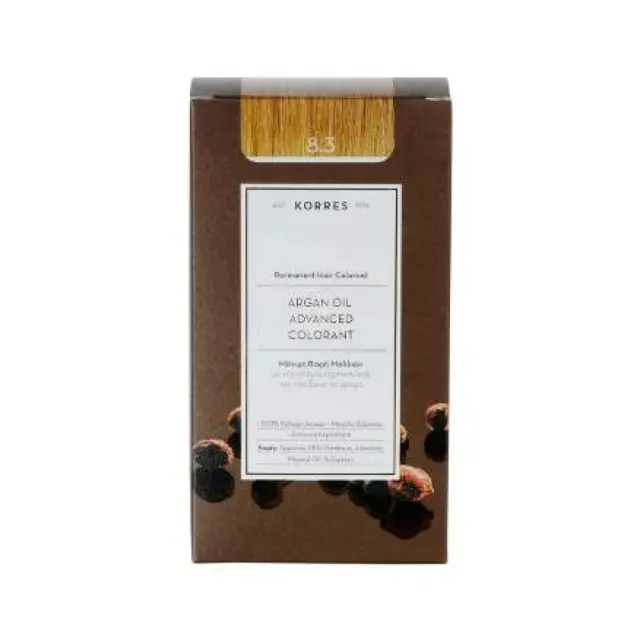 ΚΟΡΡΕΣ Βαφές Μαλλιών Argan Color Gold Honey Light Blonde 8.3 Ξανθό Ανοιχτό Μελί 50ml 3
