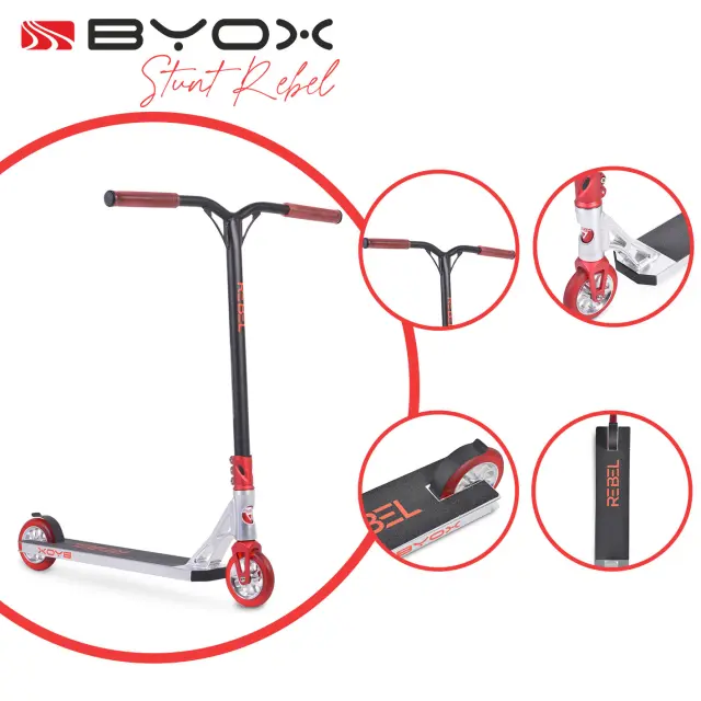 BYOX - Stunt scooter Rebel red - 3800146227128