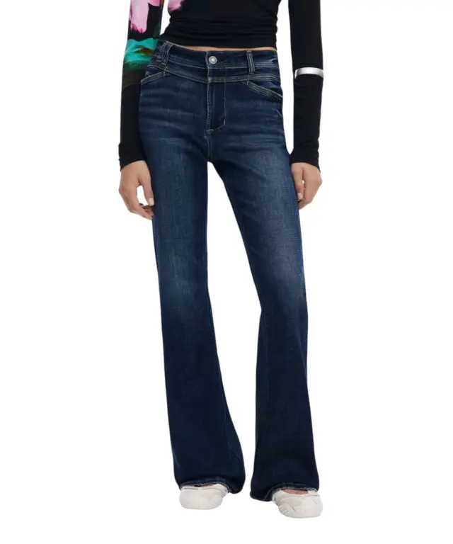 Desigual - Γυναικείο Παντελόνι Τζιν Donna Flairy 25WWDD09-5008 Μπλε - 34 2