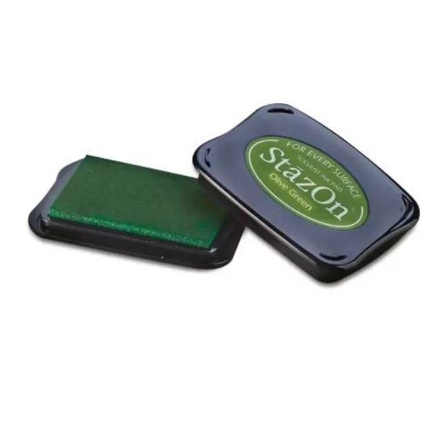 Ταμπόν Μελάνι Tsukineko Stazon 6x9.5cm - Olive Green