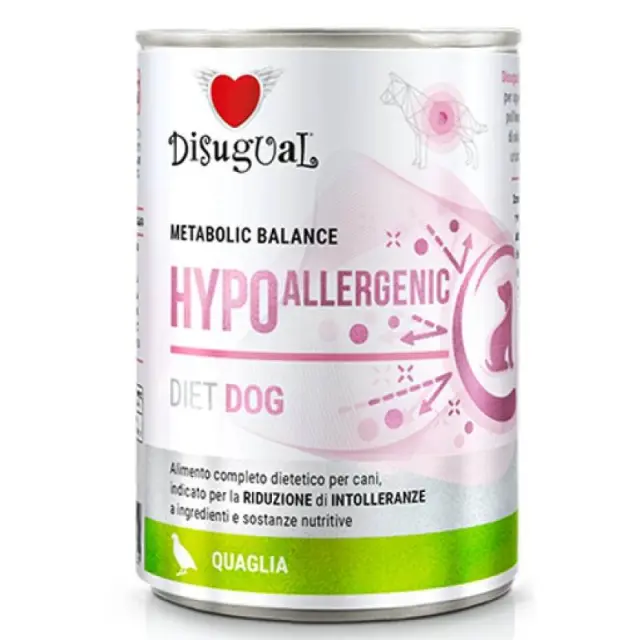 Disugual Hypoallergenic Diet Dog Ορτύκι 400gr Μονόχρωμο