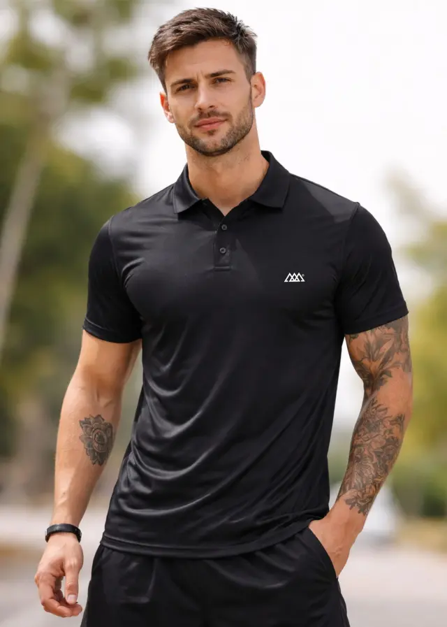 Μπλούζα Polo Noshame® Μαύρη Dry Fit - 112623 - XL