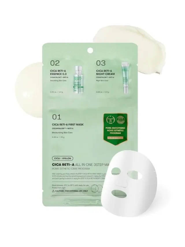 VT Cica Reti-A All in one 3step Mask - Μάσκα 3 βημάτων με ρετινόλη 3