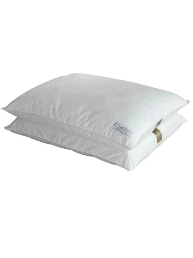 Μαξιλάρι Υπνου 48x67x18 Μέτριο White Comfort Palamaiki Combo Super Soft 100% βαμβακερό