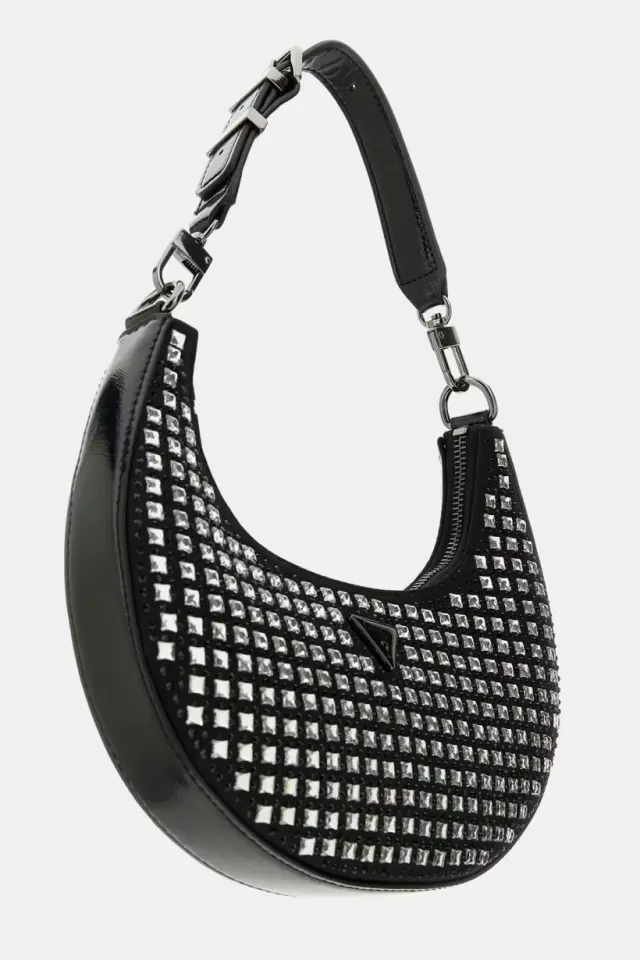 Guess Lua Stud Hobo Γυναικεία Τσάντα Ώμου Μαύρη HWIM9205010-BLA - Μικρό 2