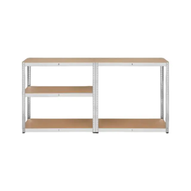 Μεταλλική Ραφιέρα Αποθήκευσης Rebel 180x90x40 cm Ασημί 3