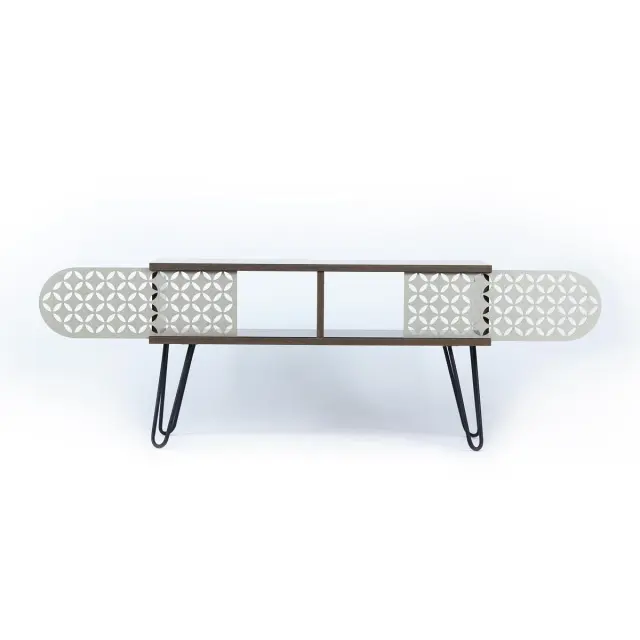 Έπιπλο Τηλεόρασης ILLIA No 1 Καρυδί/Μαύρο 106x30x48cm 3