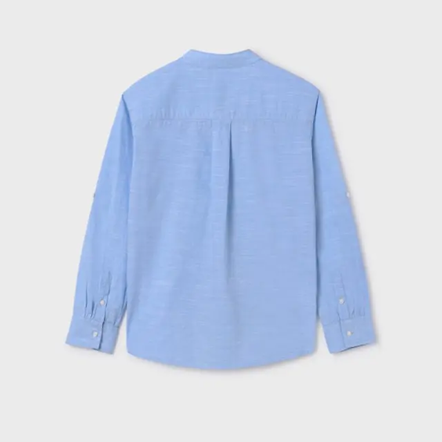 Junior 10 έως 18 ετών Πουκάμισο μακρυμάνικο μάο Better Cotton γαλάζιο - 16Ε 3