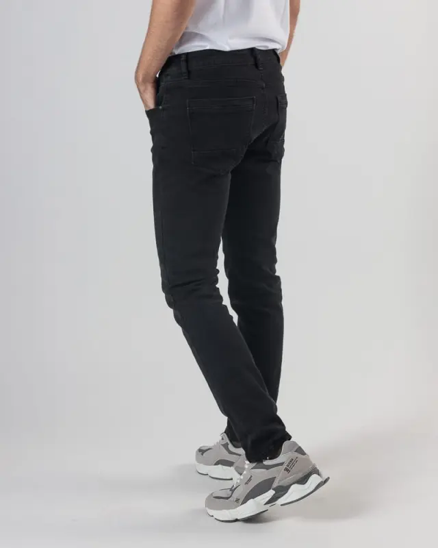 Devergo Ανδρικό DEAN 24904 Τζιν Βαμβακερό Παντελόνι Straight-Fit – Black - 38 3