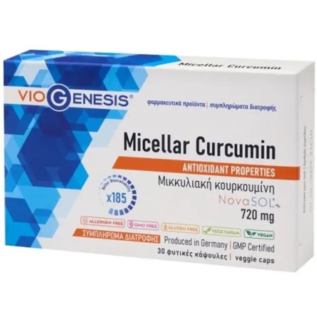 VIOGENESIS Micellar Curcumin 720mg, 30caps