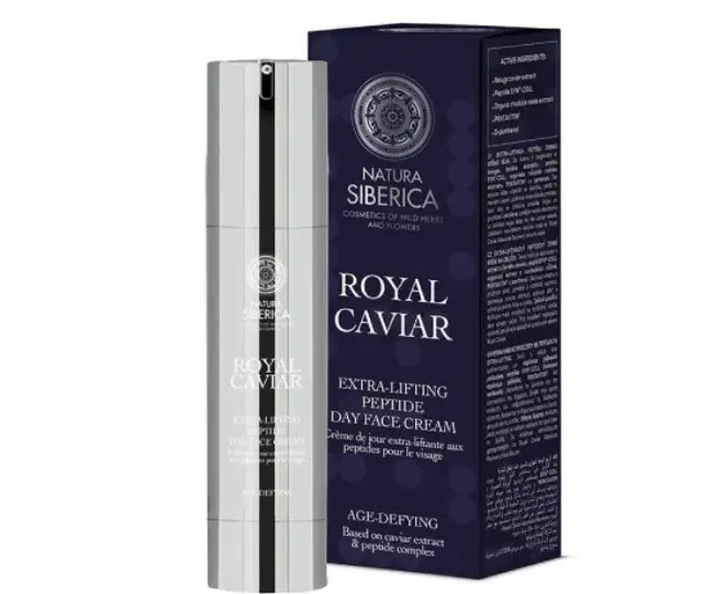 NATURA SIBERICA Royal Caviar Extra-Lifting Peptide Day Face Cream Αντιγηραντική Κρέμα Προσώπου 40-45+, 50ml