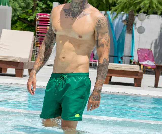 Μαγιό Noshame® Green Glossy με κέντημα - 692157 - XXL