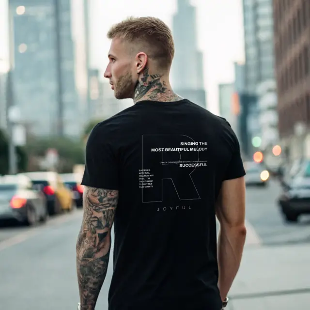 T-shirt Noshame® Μαύρο με τύπωμα Successful - 132534 - XXL