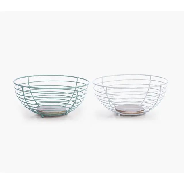 Nef-Nef Homeware Καλάθι Φρούτων Side 28,5x28,5x13 Λευκό 2