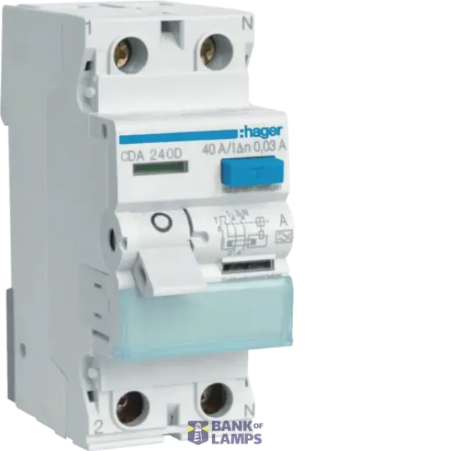 Differential switch 2P 40A, 30mA, type A