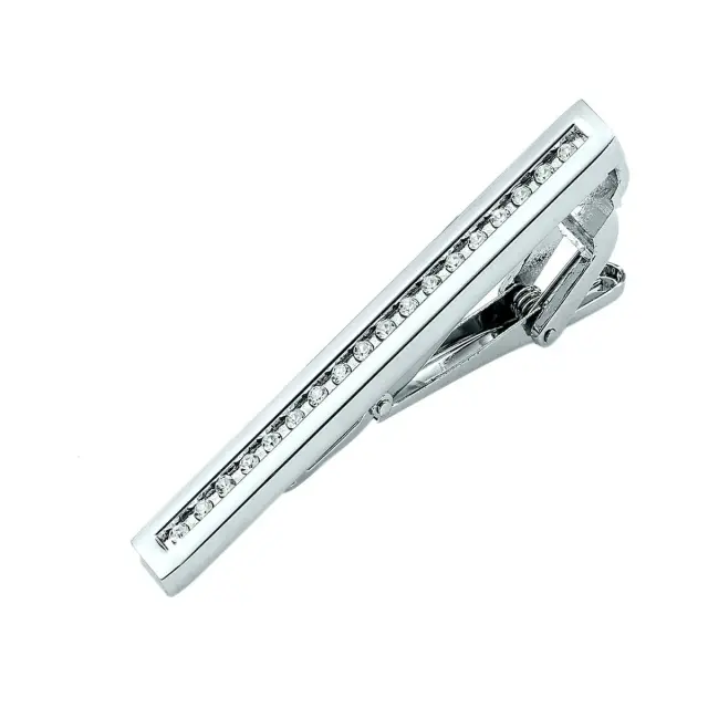Ασημί Κλιπ Γραβάτας 6 cm – LGTC-213
