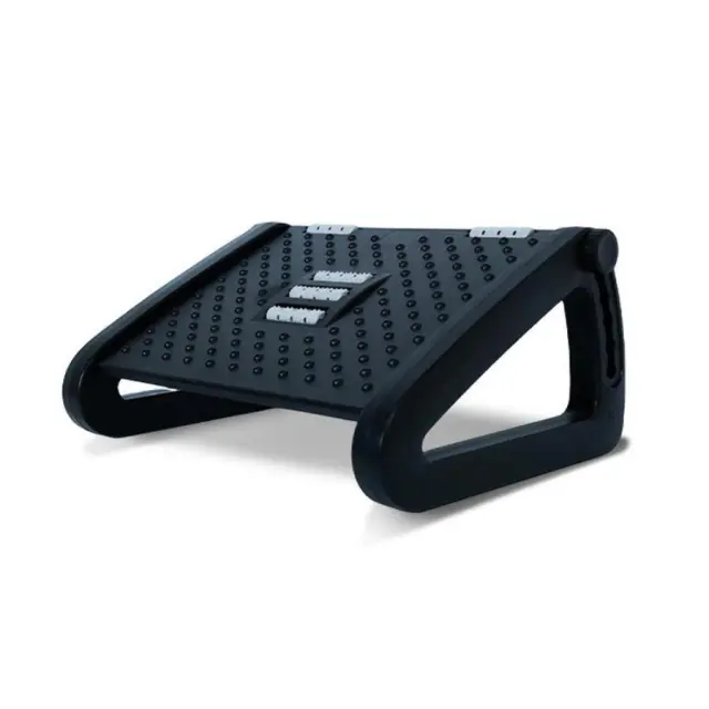LAMTECH LAM980381 Ρυθμιζόμενο Εργονομικό Υποπόδιο Γραφείου με 6 Επίπεδα Ύψους, Επιφάνεια Μασάζ + Αντιολισθητική Βάση – Μαύρο 2