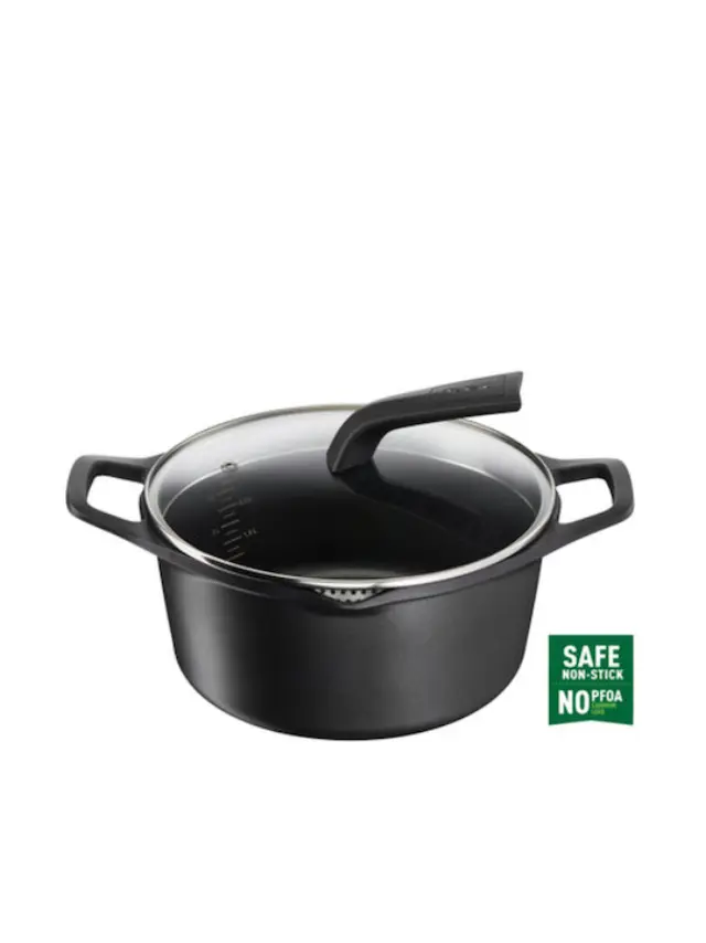 Tefal Robusto Βαθιά Κατσαρόλα από Χυτό Αλουμίνιο 24cm E24946