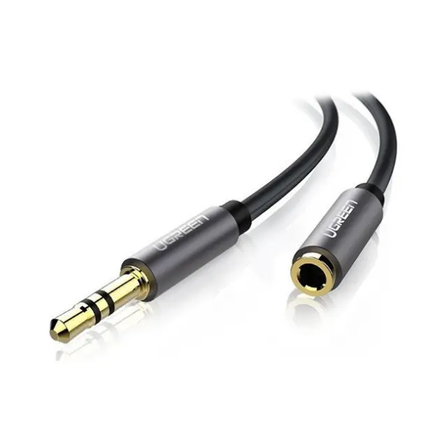 Ugreen Καλώδιο Ήχου AV123 AUX Jack 3,5mm 0.25m Black (20816)
