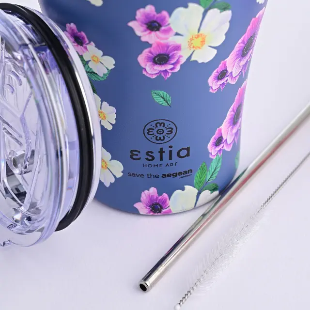 Estia Ποτήρι Θερμός 350ml Estia Save The Aegean Garden Blue 3