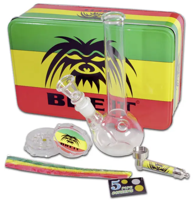 Σετ Μίνι Bong με Grinder και Γυάλινη Πίπα