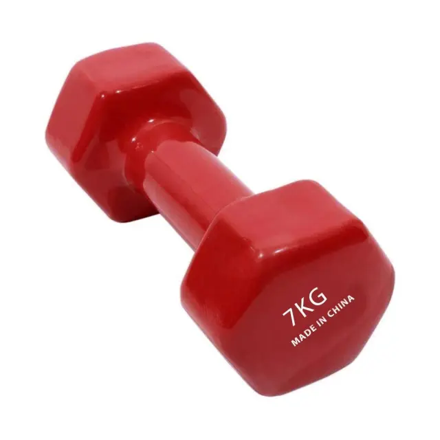 Εξάγωνο Βαράκι Βινυλίου 1 x 7kg 25566-13 Κόκκινο
