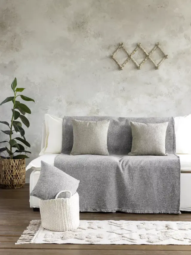 Ριχτάρι Διθέσιο 180Χ240 Nima Satori Gray 55% Ακρυλικό-20% Πολυέστερ-25% Βαμβάκι