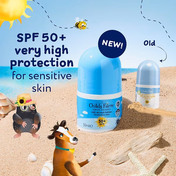 Childs Farm Roll On SPF50 Αδιάβροχο Παιδικό Αντηλιακό Stick 50ml 3