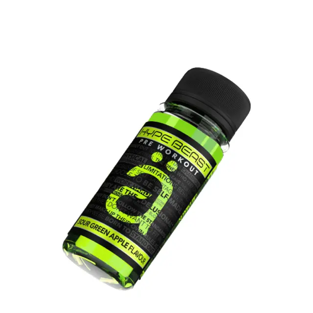 Nanosupps Hype Beast Pre-workout Shot Sour Green Apple, 60 ml