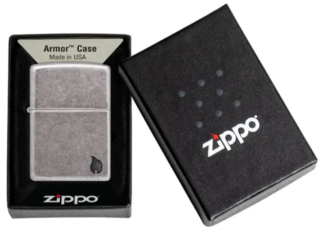 ZIPPO Αναπτήρας - Armor® Antique Silver Flame (46399) 3