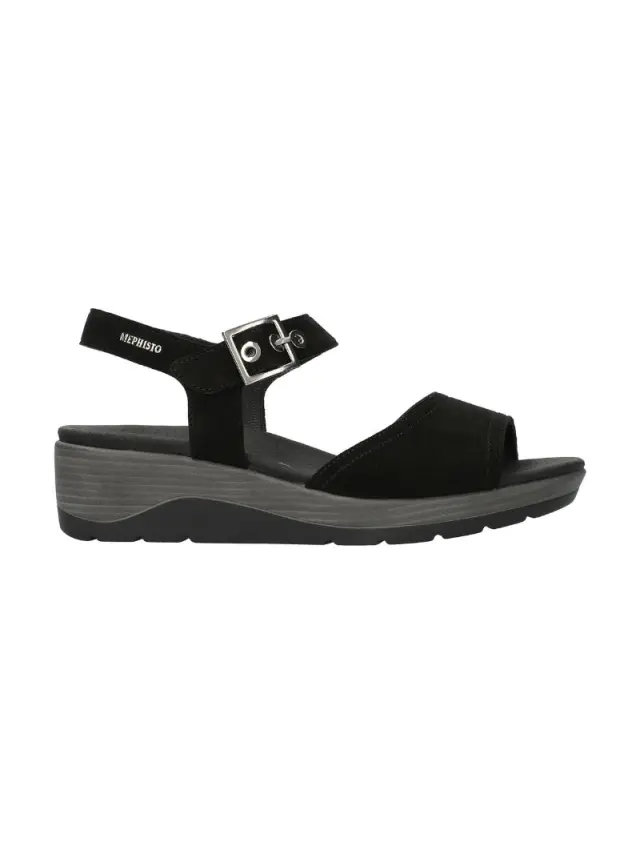 Mephisto Πέδιλα Γυναικείο δέρμα Nubuck Μαύρο MEP/CAROLYNE BLACK 3