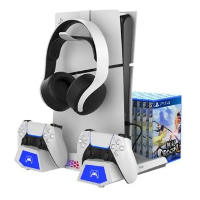 iPega P5S023 Multifunctional Charging RGB Stand with Cooling for PS5/PS5 Slim/PS5 Pro White (Damaged Package)
