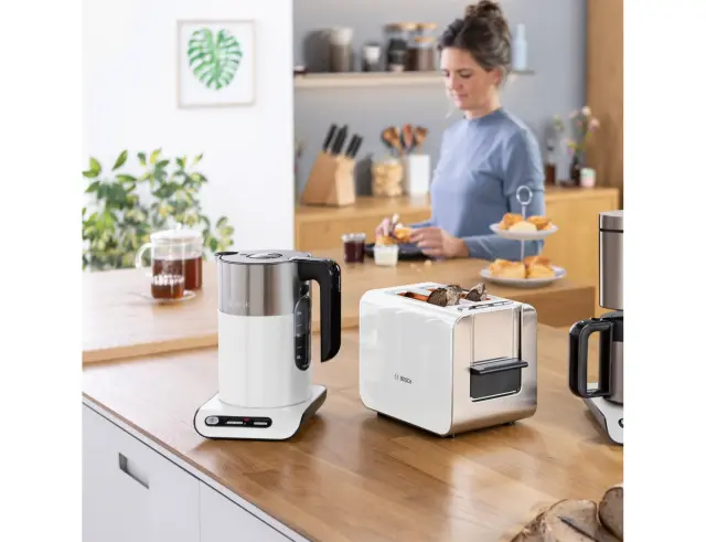Βραστήρας Bosch Styline TWK8611P με χωρητικότητα 1.5L και ισχύ 2400W - White TWK8611P 3