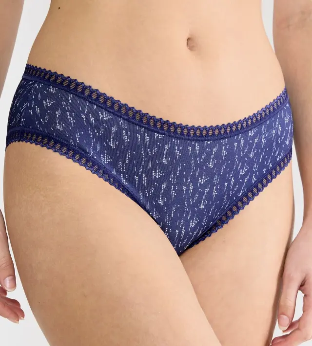 Sloggi Βαμβακερά Σλιπ Go Crush H Hipster C3P Συνδυασμός Μπλε Ροζ 3-Pack - S 3