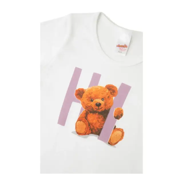 Minerva Παιδικό Φανελάκι Κορίτσι Hi Bear, Χρώμα Λευκό 2