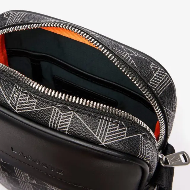 Τσαντάκι Χιαστί Lacoste NH4410LX-LGH45 Μάυρο Γκρι - ONESIZE 3