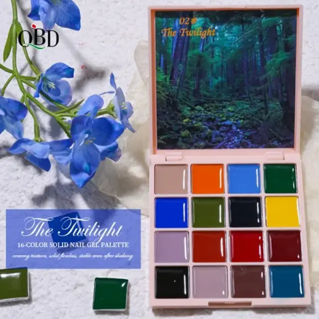 Solid nail gel QBD 16 χρώματα- Painting gel soak-Off 1.5gr/χρώμα 002
