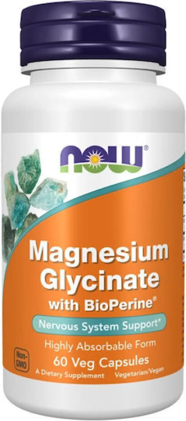 Now Foods Magnesium Glycinate with BioPerine 60 Caps (733739012845)